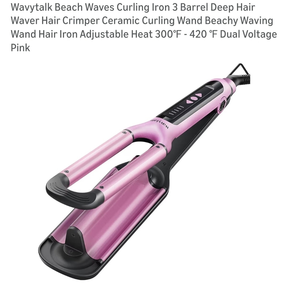 Wavytalk Pink Ceramic Curling Wand